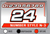 PRINTED NUMBER SET N-3